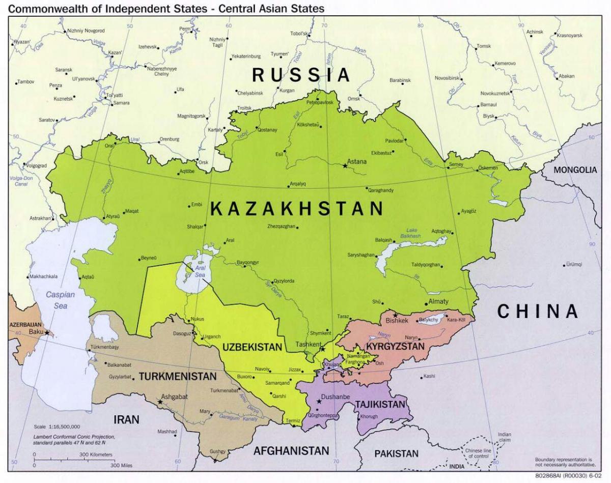 Uzbekistan nga bản đồ