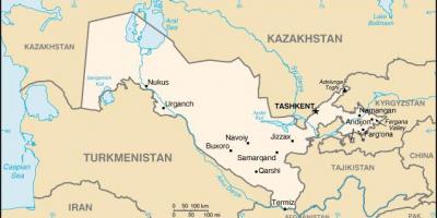 Bản đồ của Uzbekistan thành phố